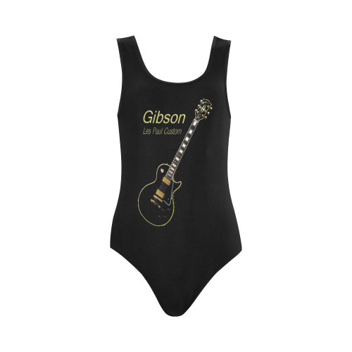 Black Gibson Les paul Custom Vest One Piece Swimsuit (Model S04)