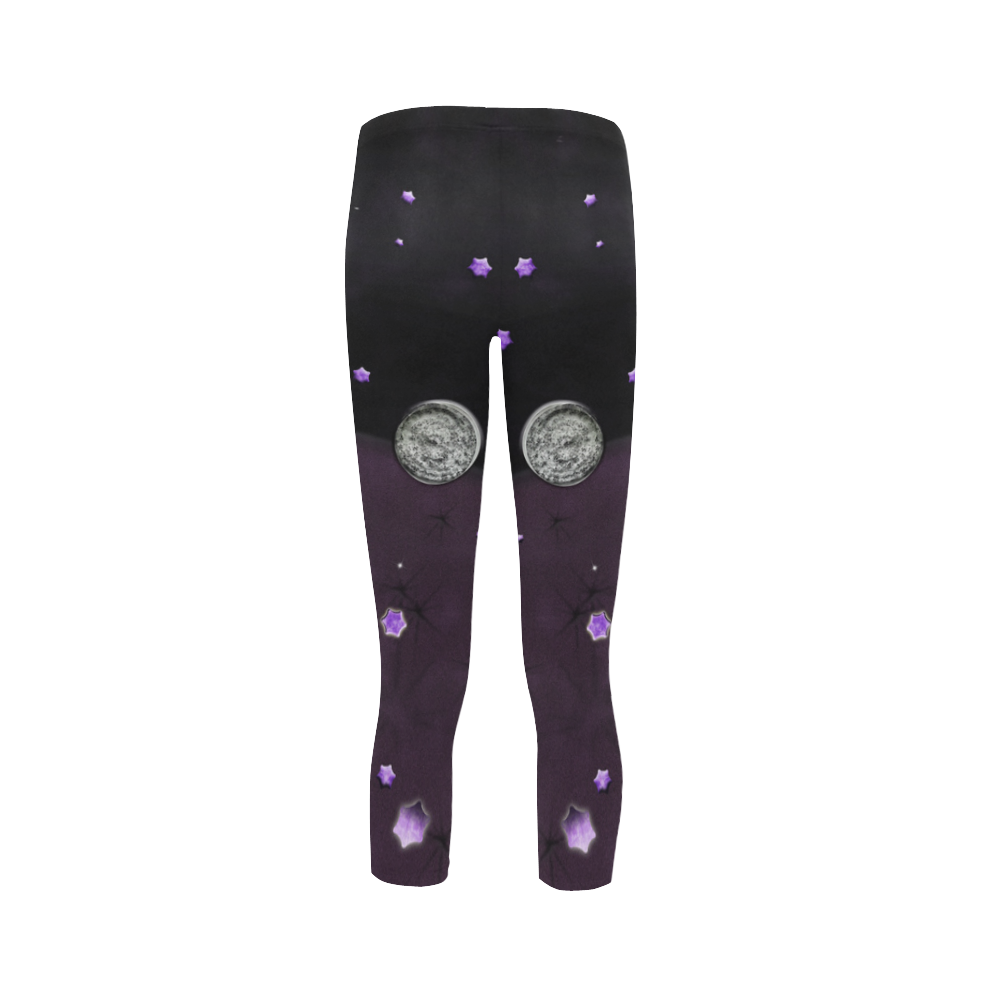 Lost Midnight Charcoal Stars Capri Legging (Model L02)