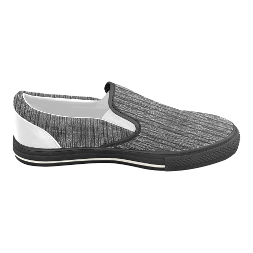 Dark Grunge Texture Men's Slip-on Canvas Shoes (Model 019)