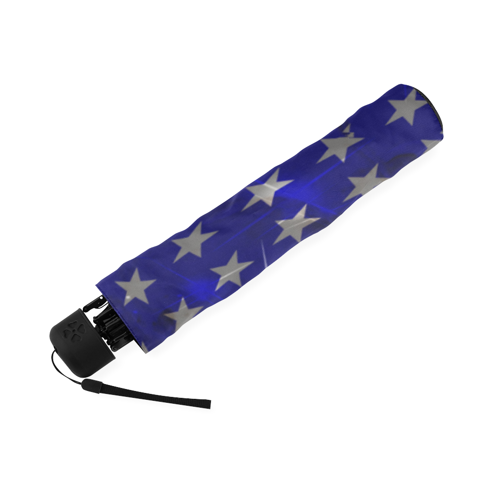 USA Flag Lipstick on Sensual Lips Foldable Umbrella (Model U01)