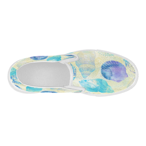 Seashells Women's Slip-on Canvas Shoes (Model 019)