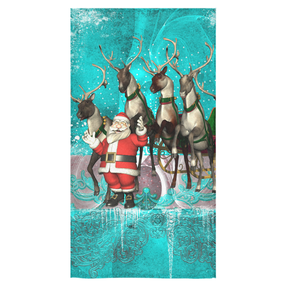 Santa Claus with reindeer Bath Towel 30"x56"