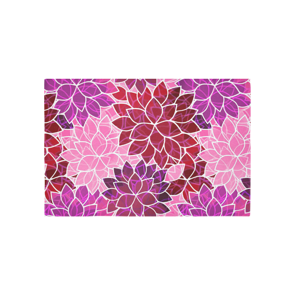 Beautiful Pink Flowers Cotton Linen Wall Tapestry 60"x 40"