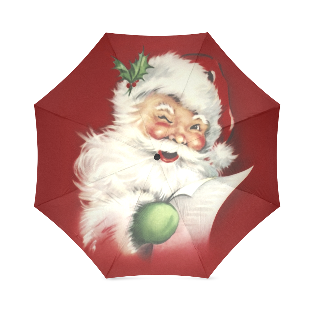 A beautiful vintage santa claus Foldable Umbrella (Model U01)