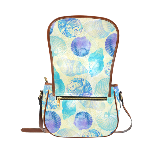 Seashells Saddle Bag/Small (Model 1649) Full Customization