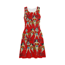 wonder woman red Atalanta Sundress (Model D04)