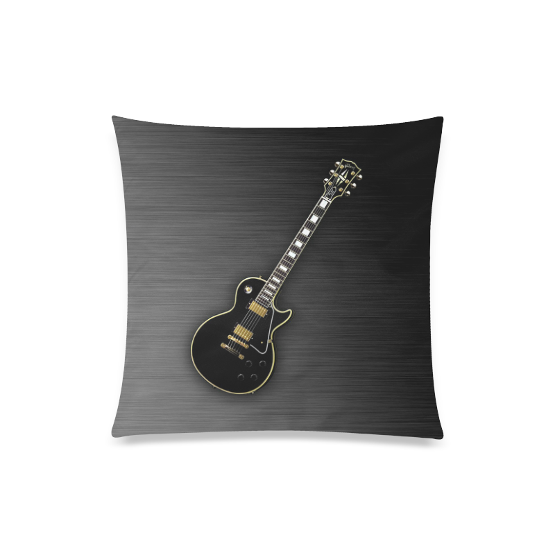 Black Gibson Les paul Custom Custom Zippered Pillow Case 20"x20"(One Side)