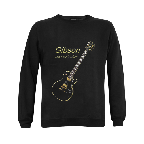 Black Gibson Les paul Custom Gildan Crewneck Sweatshirt(NEW) (Model H01)