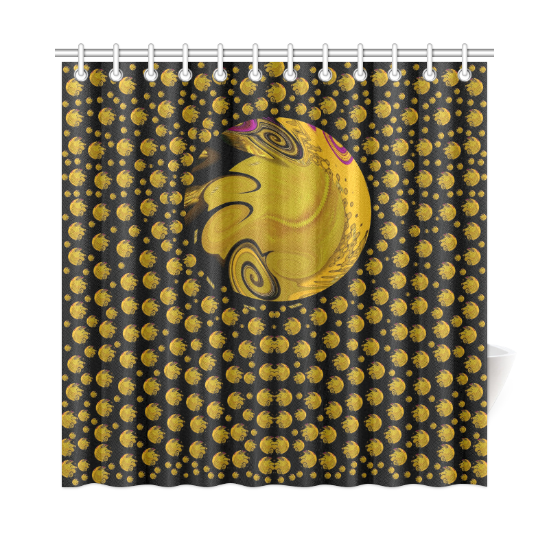 Silent galaxy and space filled of planets Shower Curtain 72"x72"