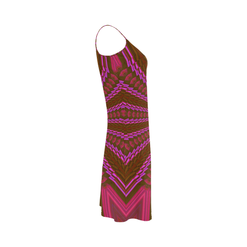 Neon Pink Alcestis Slip Dress (Model D05)