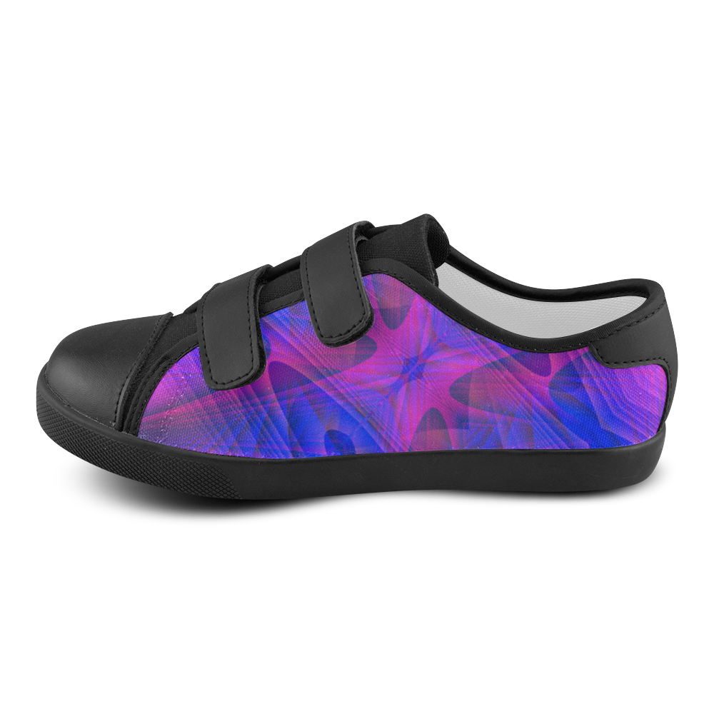 purple velcro shoes