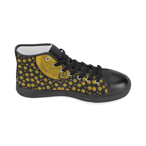 Silent galaxy and space filled of planets Women's Classic High Top Canvas Shoes (Model 017)
