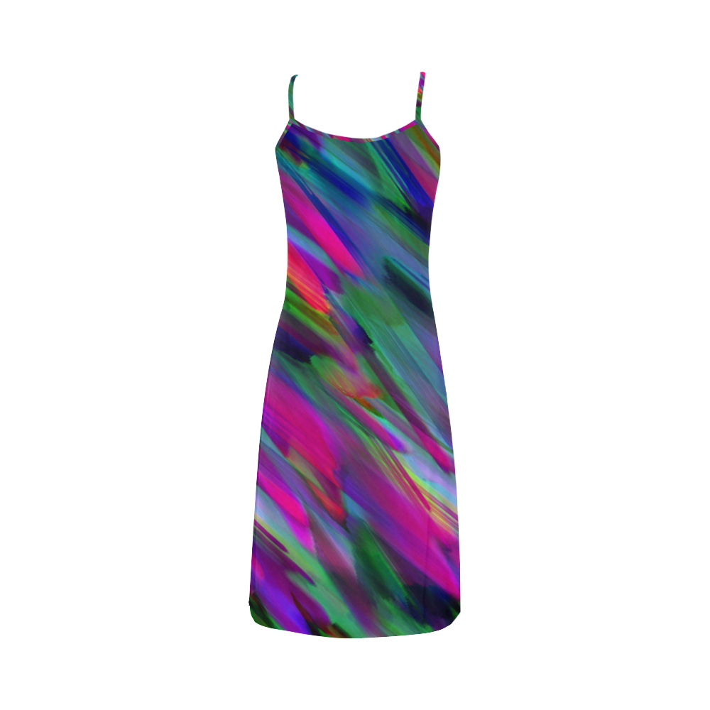 Colorful digital art splashing G400 Alcestis Slip Dress (Model D05)