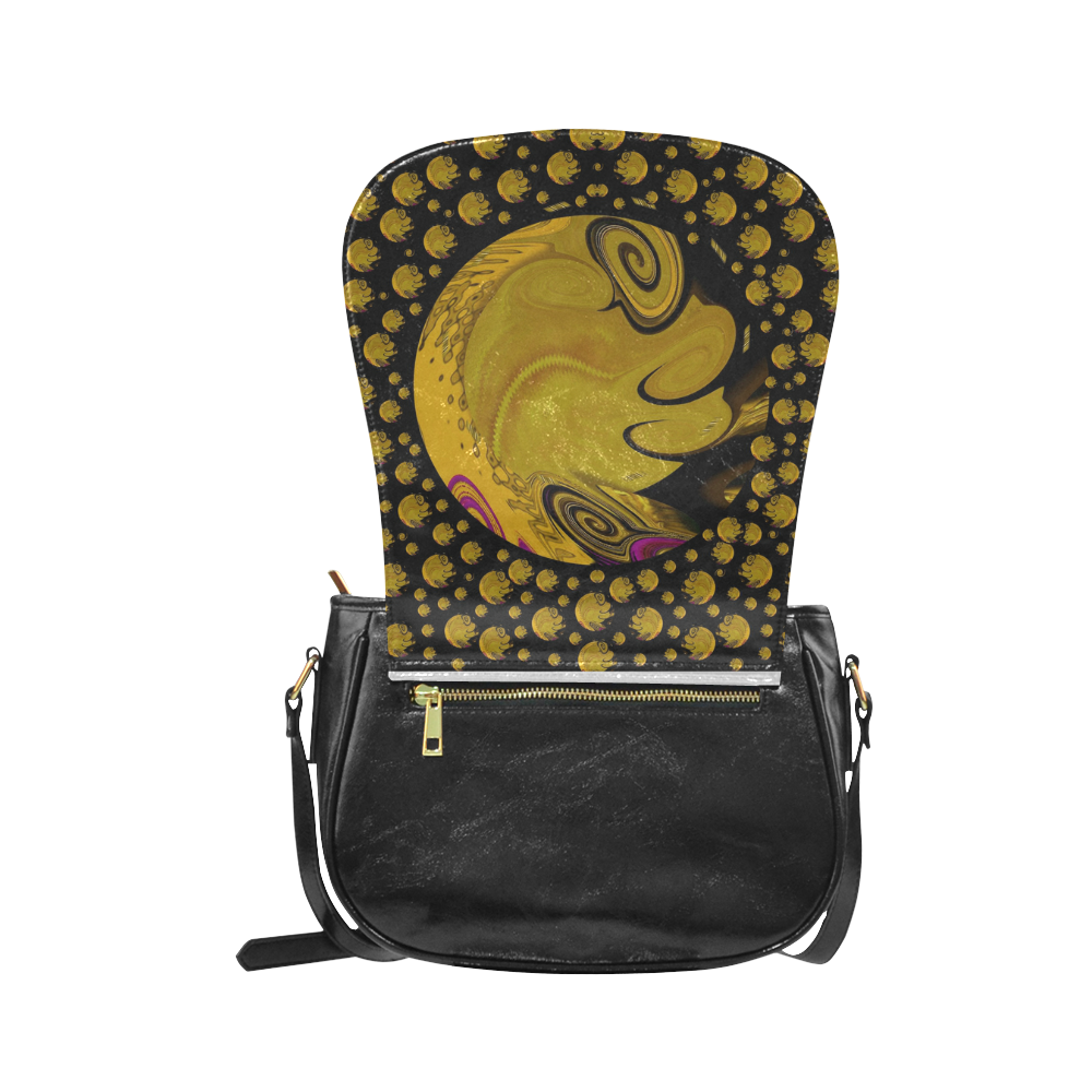 Silent galaxy and space filled of planets Classic Saddle Bag/Large (Model 1648)