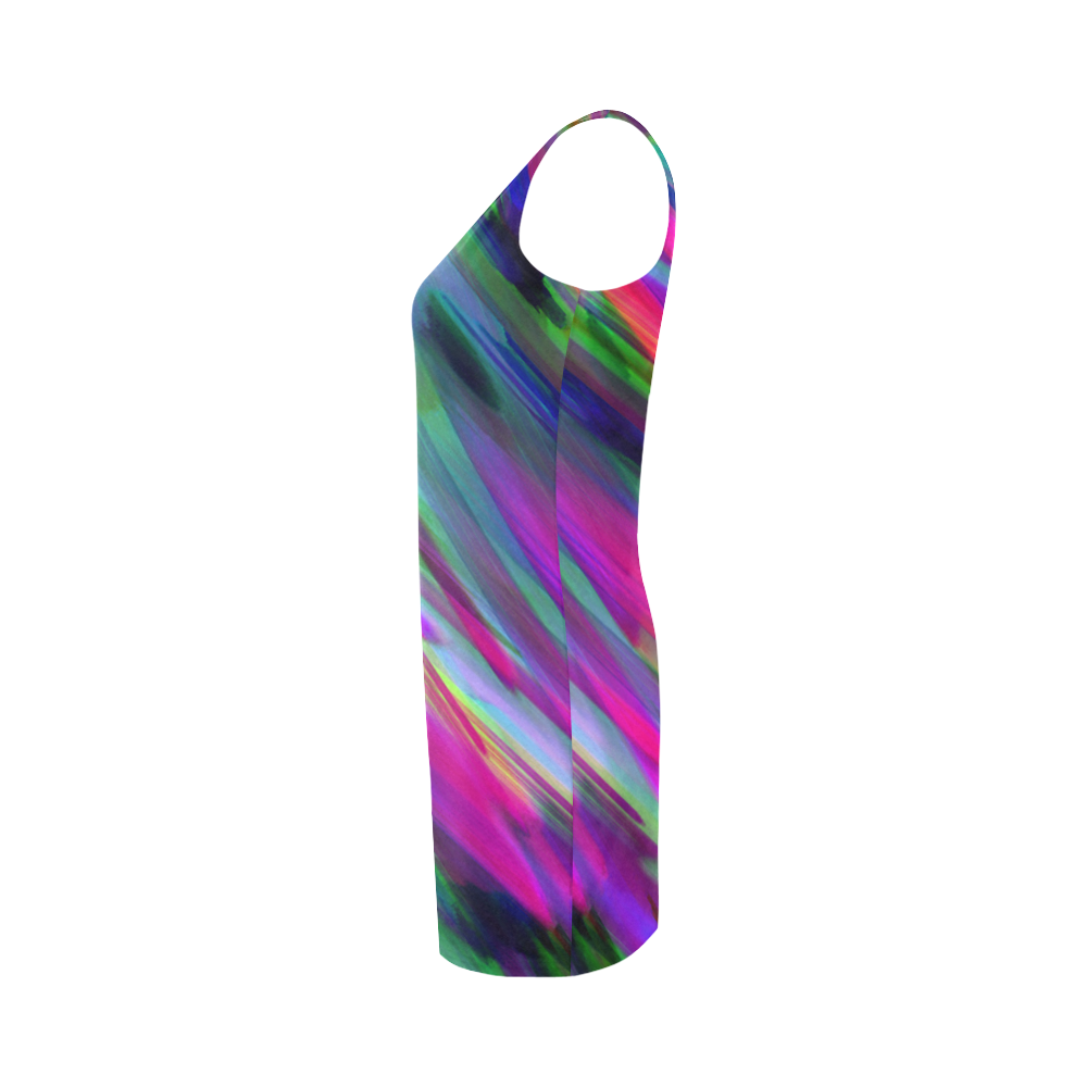 Colorful digital art splashing G400 Medea Vest Dress (Model D06)