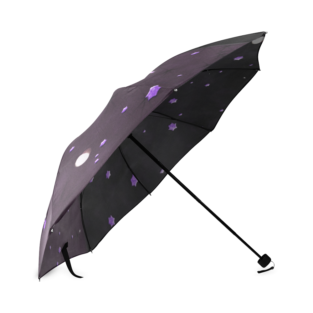 Lost Midnight Charcoal Stars Foldable Umbrella (Model U01)