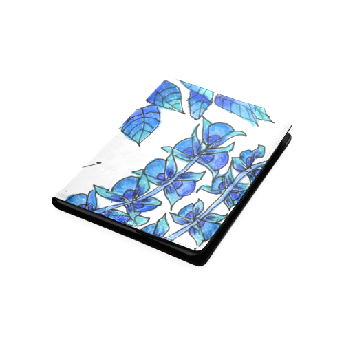 Pretty Blue Flowers, Aqua Garden Zendoodle Custom NoteBook B5