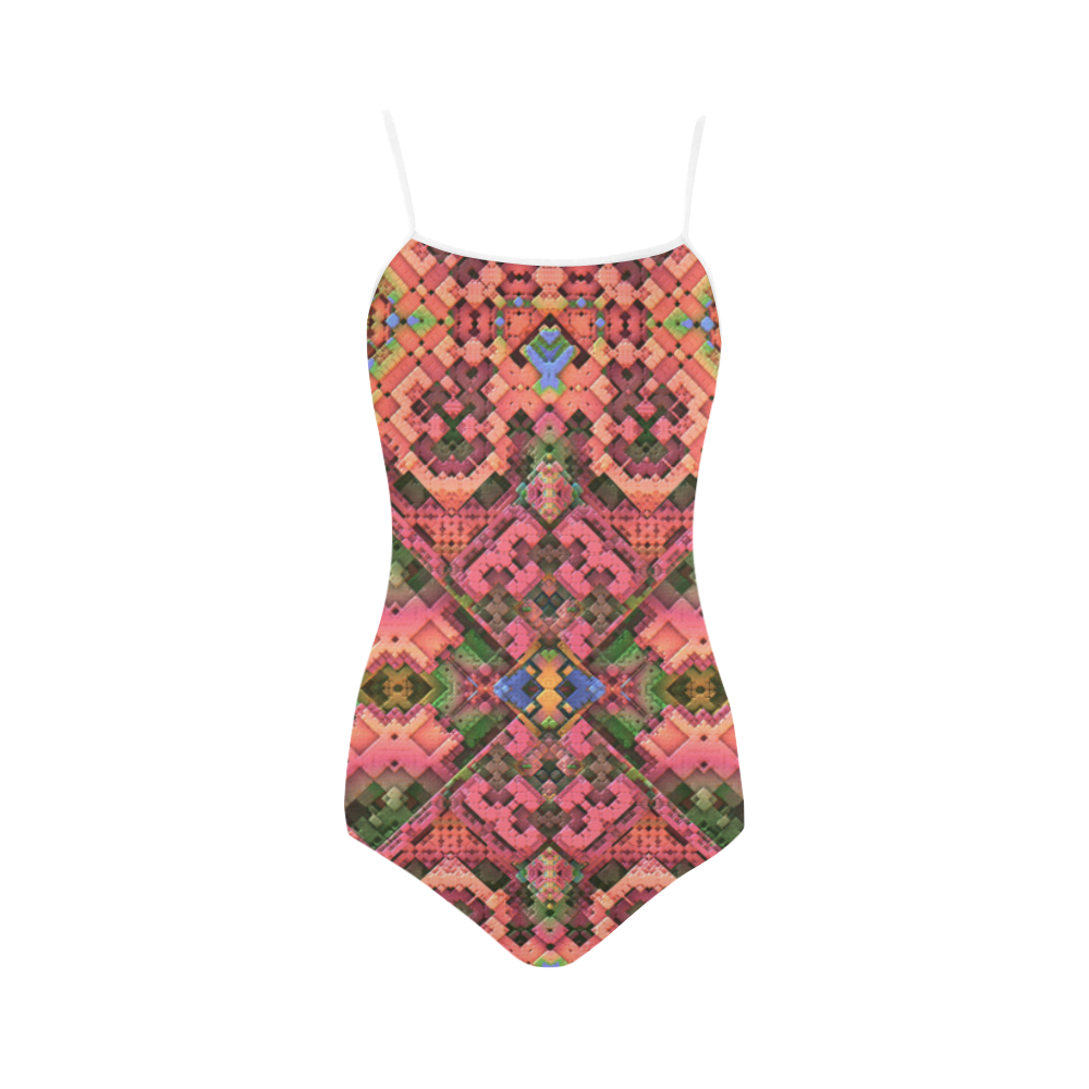 Mirrored Mosaic Strap Swimsuit ( Model S05)