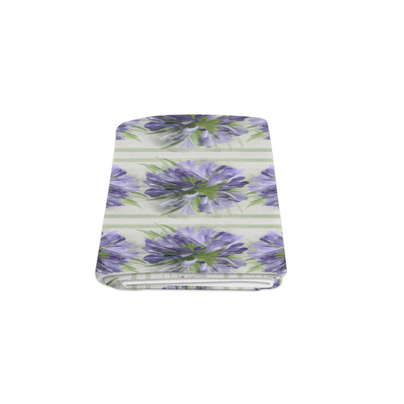 Purple Flowers. Blanket 50"x60"