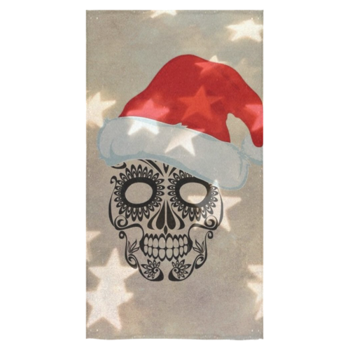 Christmas skull with star bokeh Bath Towel 30"x56"