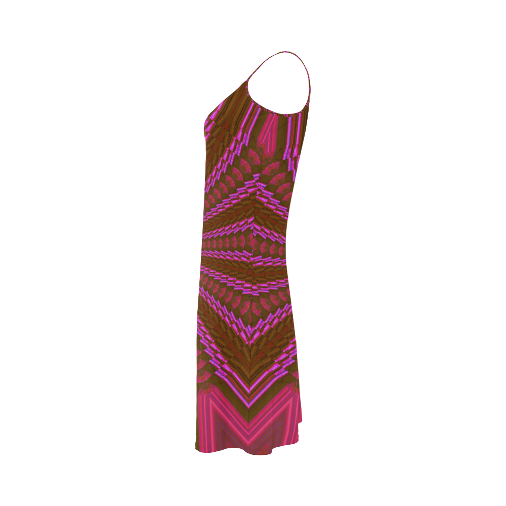 Neon Pink Alcestis Slip Dress (Model D05)