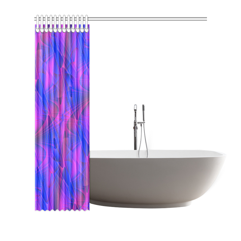 Modern Abstract Blue and Purple Shower Curtain 72"x72"