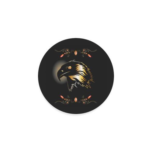 Eagle in gold and black Round Coaster