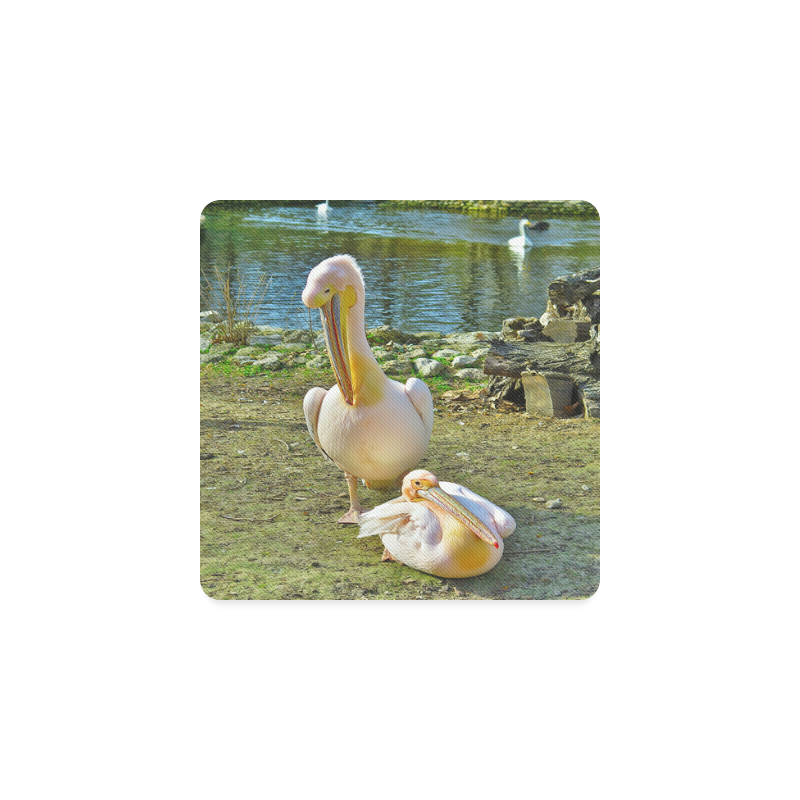 Motherly Pelican Love Square Coaster