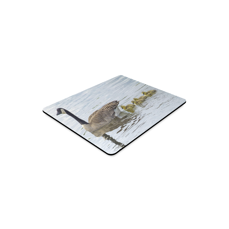 Goose And Baby Goslings Rectangle Mousepad