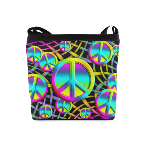 Colorful Peace Pattern Crossbody Bags (Model 1613)