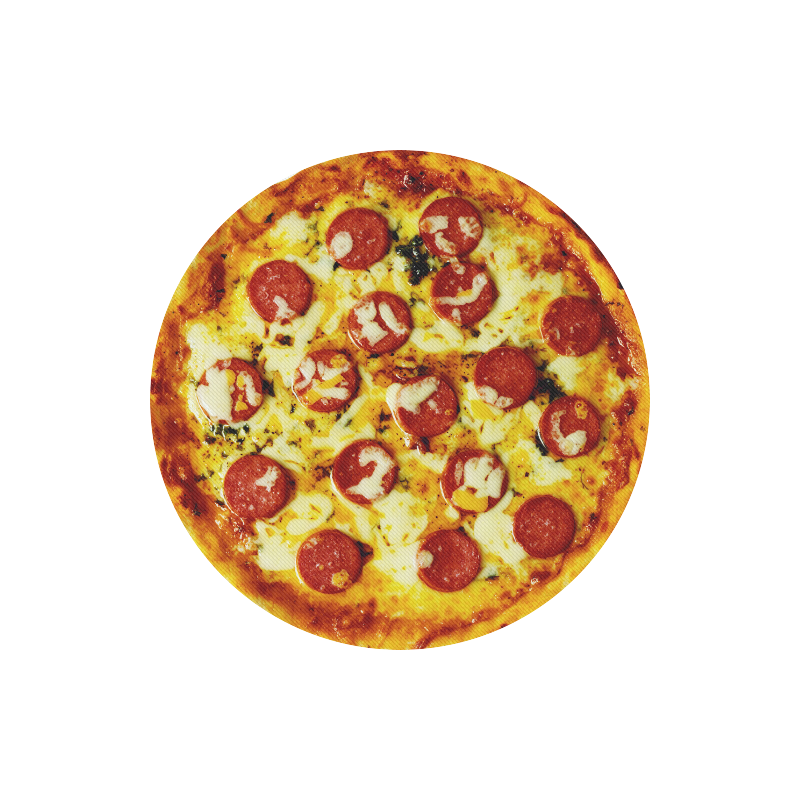Novelty Cheesy Pepperoni Pizza Round Mousepad
