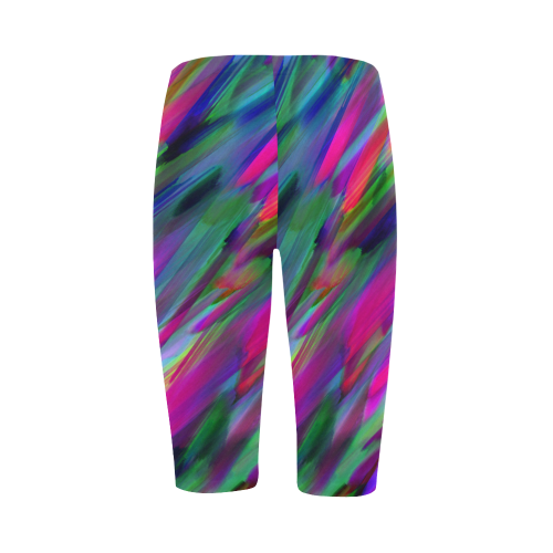 Colorful digital art splashing G400 Hestia Cropped Leggings (Model L03)