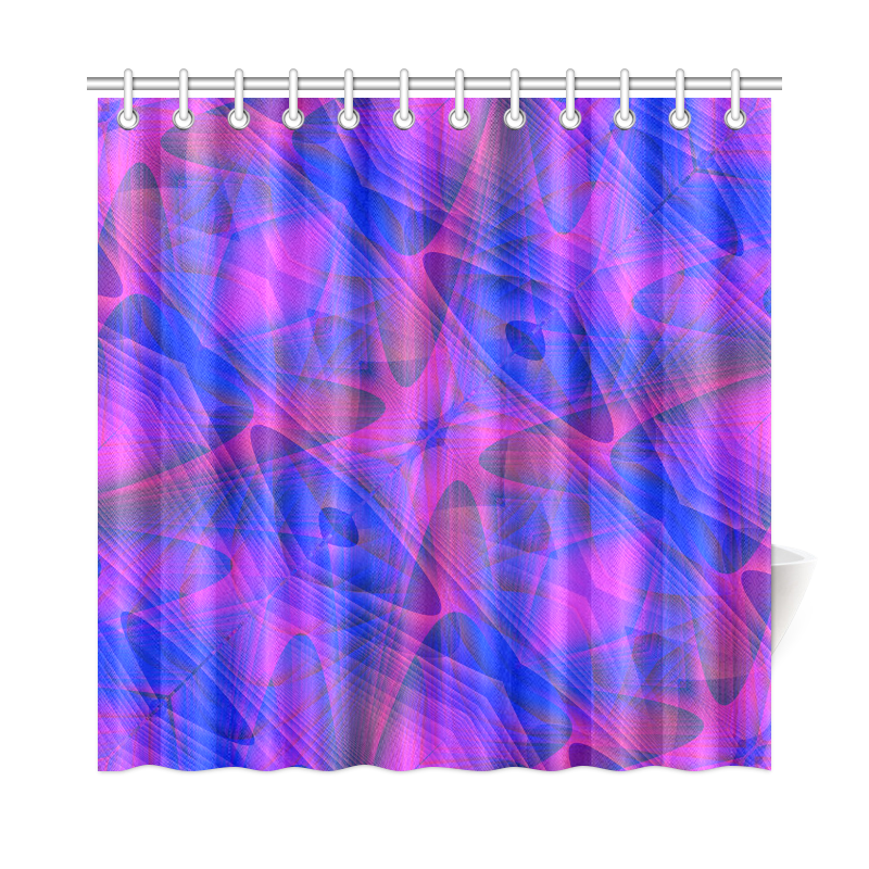 Modern Abstract Blue and Purple Shower Curtain 72"x72"