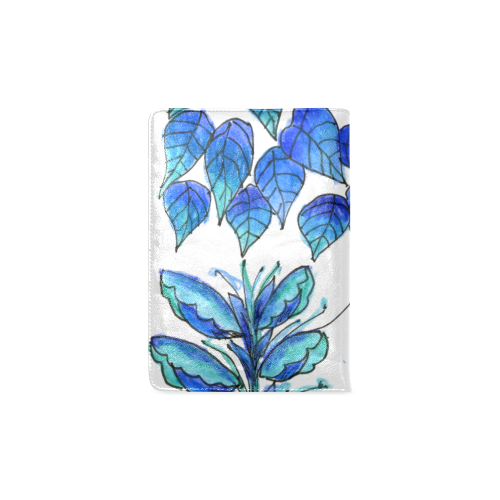 Pretty Blue Flowers, Aqua Garden Zendoodle Custom NoteBook A5