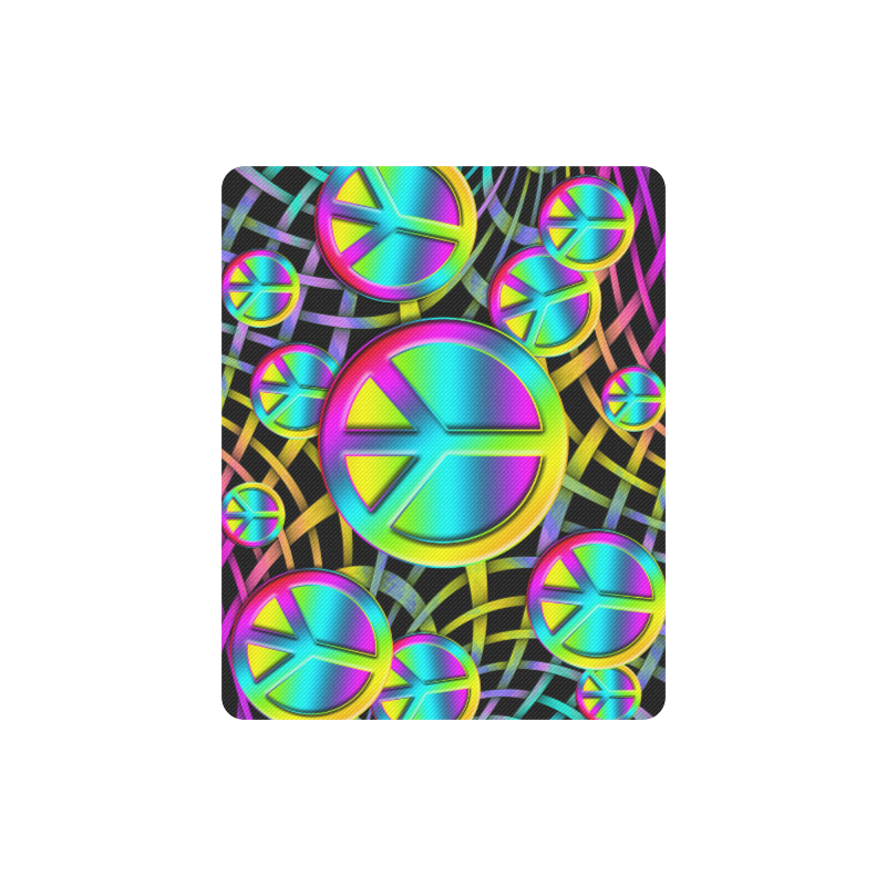 Colorful Peace Pattern Rectangle Mousepad