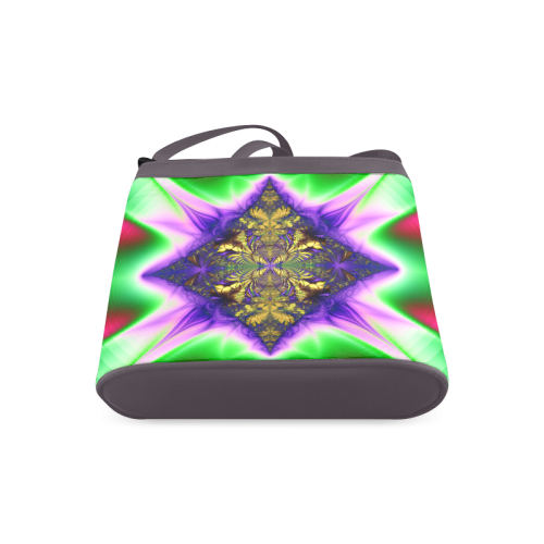 Funky Colorful Kaleidoscope Flower Crossbody Bags (Model 1613)