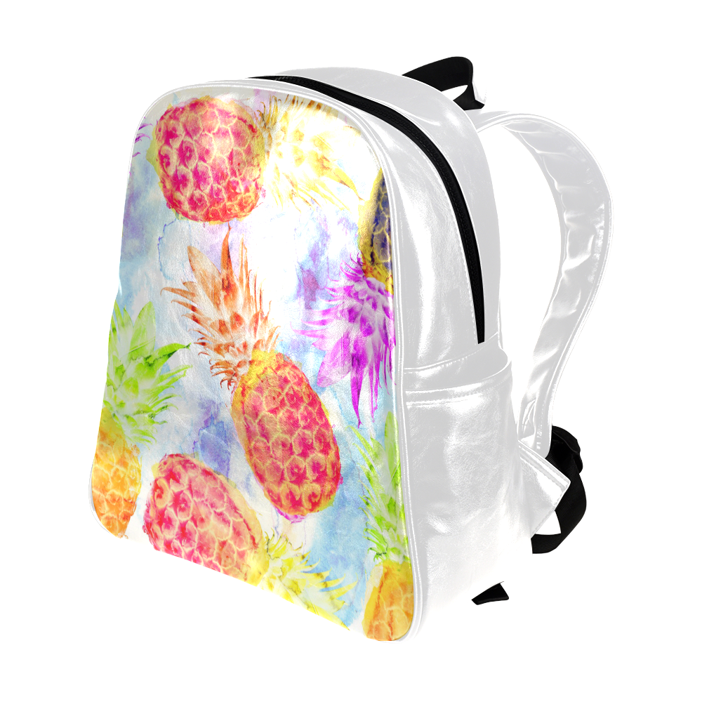 Pineapples Multi-Pockets Backpack (Model 1636)