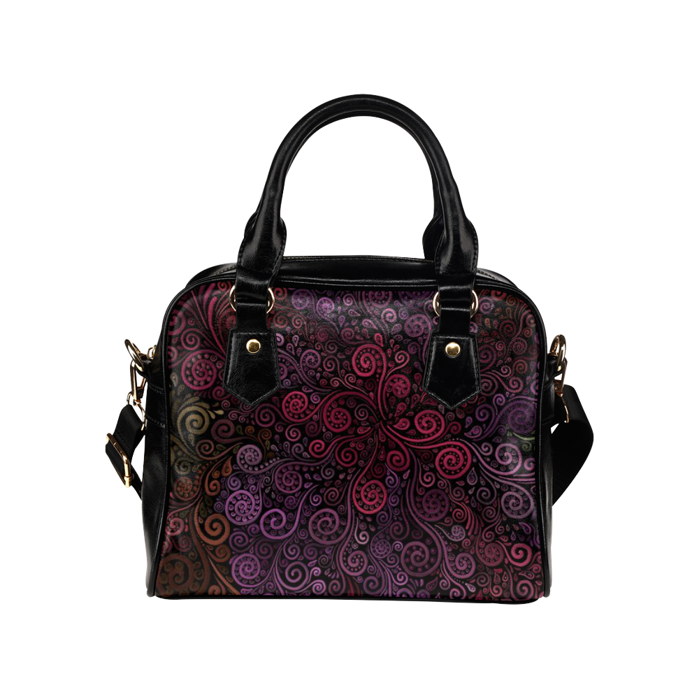 Psychedelic 3D Rose Shoulder Handbag (Model 1634)