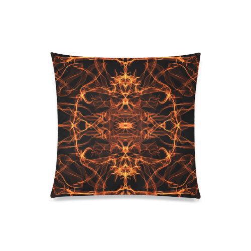 Orange SILK Arts Fractal Custom Zippered Pillow Case 20"x20"(Twin Sides)