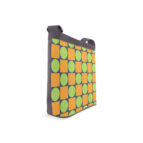 Green and Orange Geometric Pattern Crossbody Bags (Model 1613)