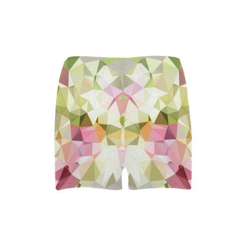 Low Poly Pastel Flowers Briseis Skinny Shorts (Model L04)