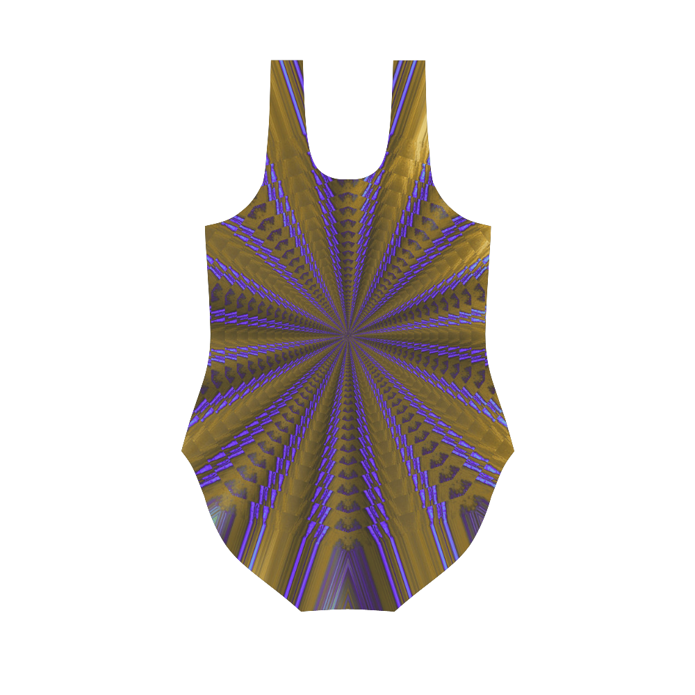 Purply Vest One Piece Swimsuit (Model S04)