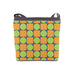 Green and Orange Geometric Pattern Crossbody Bags (Model 1613)