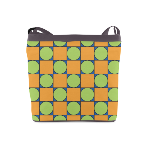 Green and Orange Geometric Pattern Crossbody Bags (Model 1613)