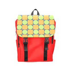 Green and Orange Geometric Pattern Casual Shoulders Backpack (Model 1623)