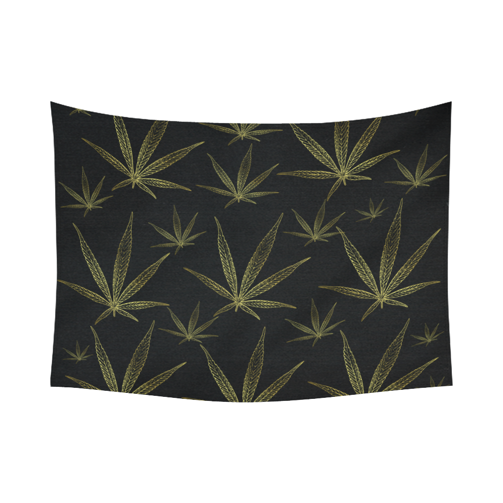 cannabis leaf wandteppich Cotton Linen Wall Tapestry 80"x 60"