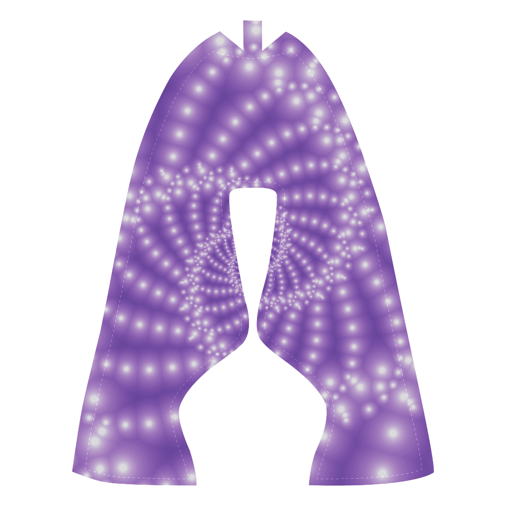 Glossy Purple  Beads Spiral Fractal Women’s Running Shoes (Model 020)