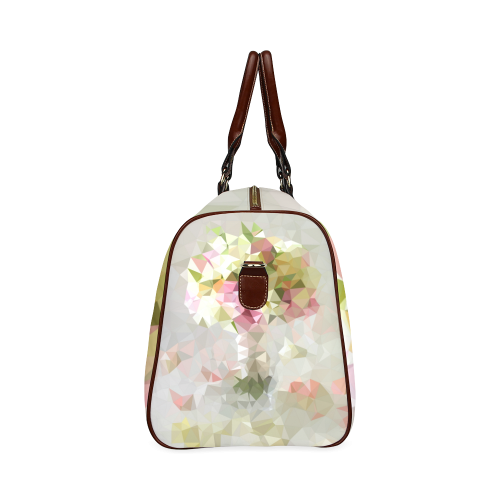 Low Poly Pastel Flowers Waterproof Travel Bag/Small (Model 1639)