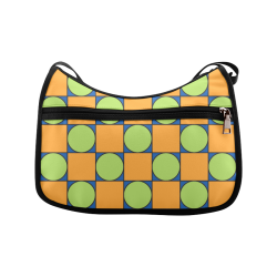 Green and Orange Geometric Pattern Crossbody Bags (Model 1616)