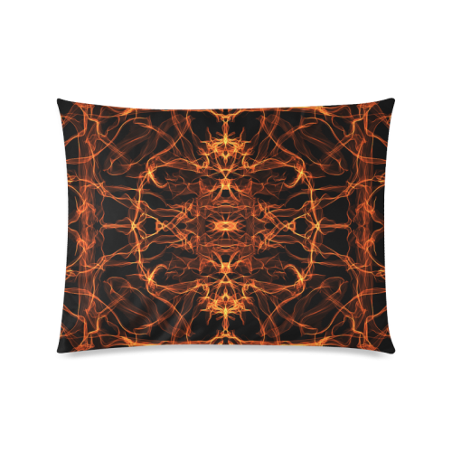 Orange SILK Arts Fractal Custom Zippered Pillow Case 20"x26"(Twin Sides)